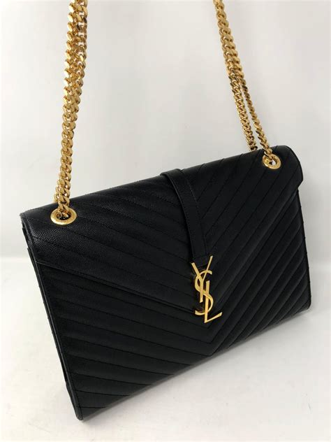 ysl classic black purse|YSL black purse price.